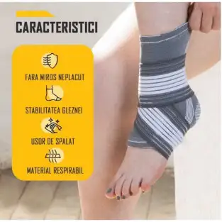 Glezniera, bandaj elastic, cu manson de compresie unisex 2