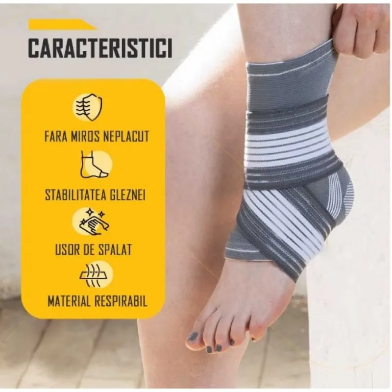 Glezniera, bandaj elastic, cu manson de compresie unisex