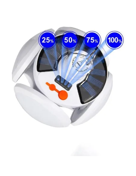 Lampa solara, pliabila, prindere carlig cu 5 moduri de iluminare culoare alb