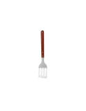 Set 3 ustensile gratar din inox cu maner din lemn cleste, spatula, furculita gratar