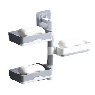 Suport baie pentru sapun cu 3 rafturi 2