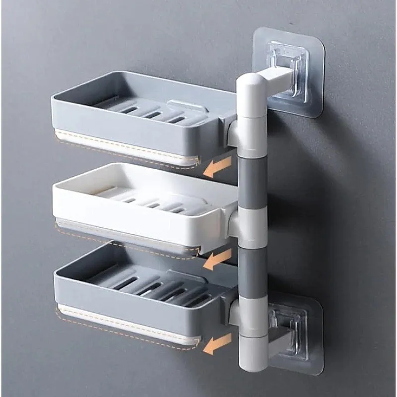 Suport baie pentru sapun cu 3 rafturi