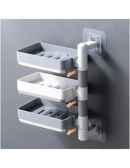 Suport baie pentru sapun cu 3 rafturi