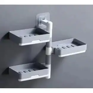 Suport baie pentru sapun cu 3 rafturi