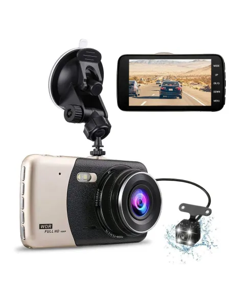 Camera DVR dubla, ecran 4 inch,Full HD 1080p, 170 grade, marșarier