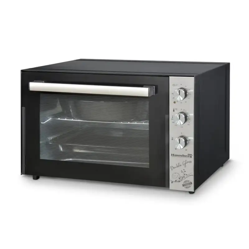 Cuptor electric 70l, ventilator,lampa, Negru, Hausberg