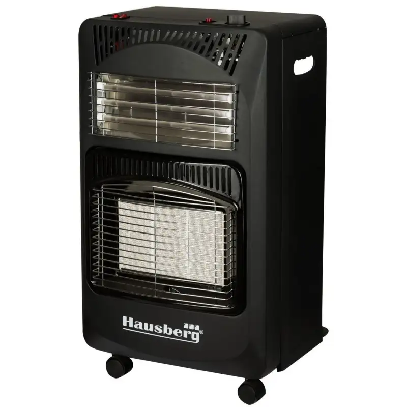 Soba gaz + electrica, 4,2kW, negru + pachet accesorii,Hausberg, HB-1022NG