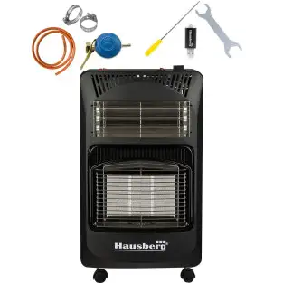 Soba gaz + electrica, 4,2kW, negru + pachet accesorii,Hausberg, HB-1022NG