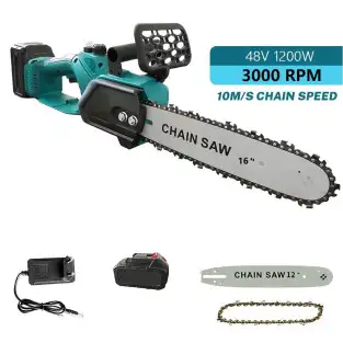 Drujbă electrică 14 inch, DASGUT cu 1 acumulatori Li-Ion, 48V, ungere lant, display, 07