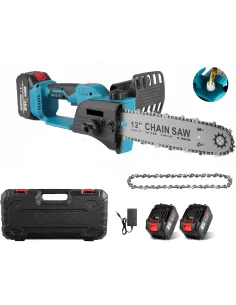 Drujbă electrică 12 inch ( 30 cm), 2 acumulatori Li-Ion de 48V, ungere lant