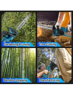 Drujbă electrică 12 inch ( 30 cm), 2 acumulatori Li-Ion de 48V, ungere lant 2