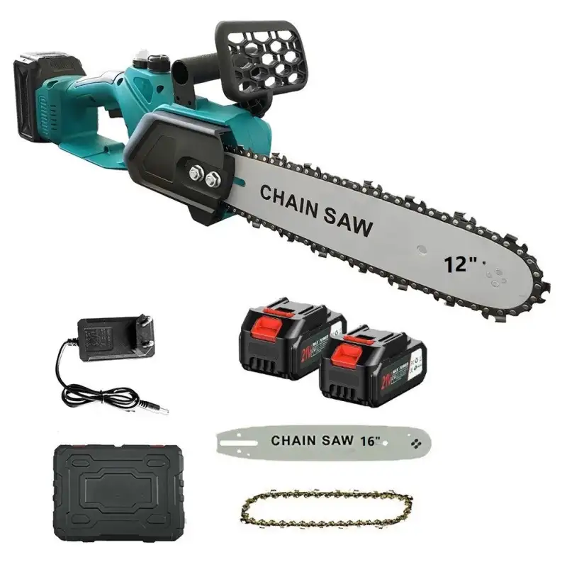 Drujbă electrică 12 inch ( 30 cm), 2 acumulatori Li-Ion de 48V, ungere lant