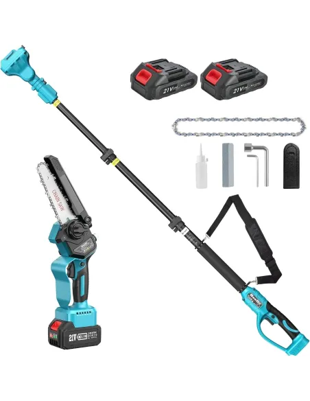 Mini Drujba 6 inch cu Brat Telescopic 2m, 48V, 2 Acumulatori, Unghi Reglabil de taiere-08