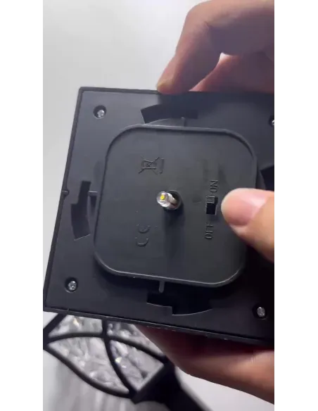 Pahet 6 Lampi Solare LED, tip felinar negru, culoare ALB