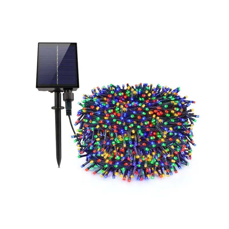 Instalatie solara 100 M,1000 LED,panou solar mare, 8 jocuri de lumini