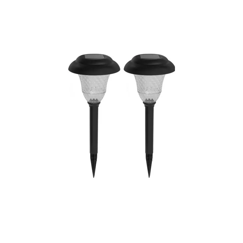 Set 4 Lampi solare de exterior pentru gradina, LED, cu 2 moduri de iluminare Alb cald sau RGB