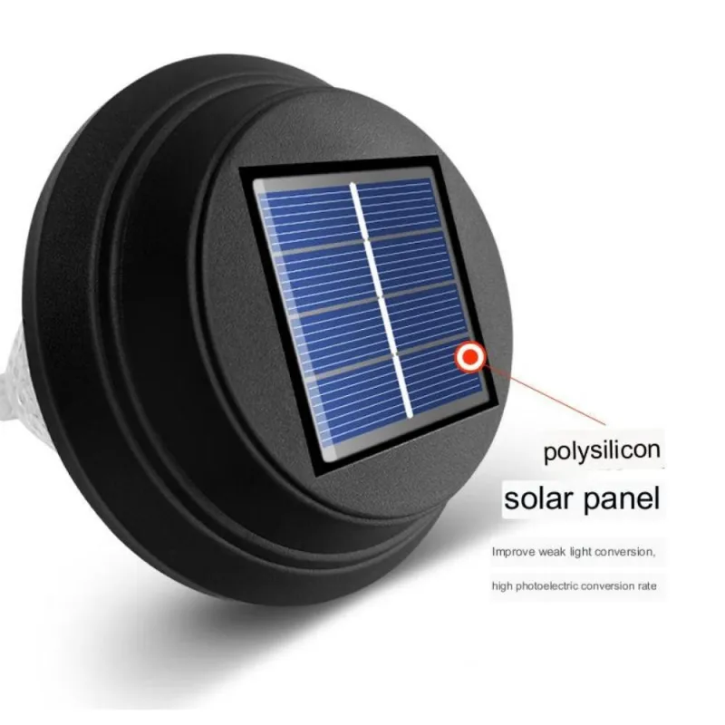 Set 4 Lampi solare de exterior pentru gradina, LED, cu 2 moduri de iluminare Alb cald sau RGB