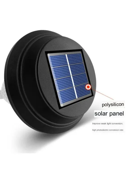 Set 4 Lampi solare de exterior pentru gradina, LED, cu 2 moduri de iluminare Alb cald sau RGB