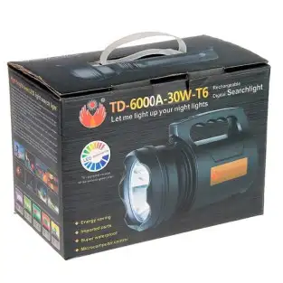 Lanterna de mana LED, 30W, TD-6000A-T6, Acumulator 2