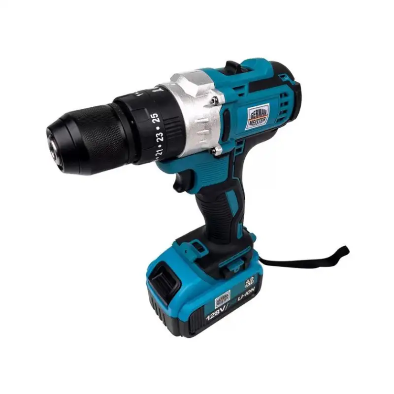 Set bormasina impact si infiletat 128V, 8ah, 2 acumulatori, 128V,German Meister