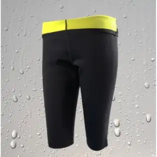 Pantaloni din neopren cu efect de sauna culoare negru 2