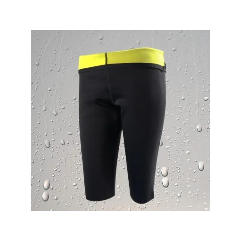 Pantaloni din neopren cu efect de sauna culoare negru