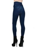 Colanti imblaniti imitatie blugi modelatori culoare albastru