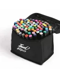 Set 60 markere colorate duble+geanta cu fermoar inclusa