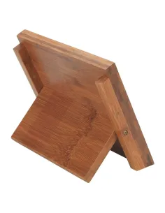 Suport magnetic pentru cutite, 23.5x13x21 cm, lemn, maro 2
