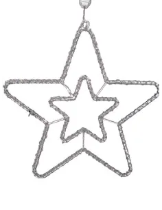 Stea de Crăciun cu instalație 100 LED-uri turnate, 40 cm x 40 cm 2