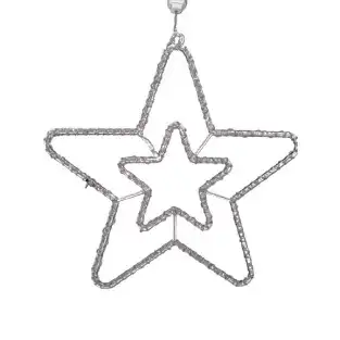 Stea de Crăciun cu instalație 100 LED-uri turnate, 40 cm x 40 cm 2