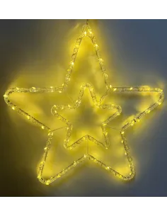Stea de Crăciun cu instalație 100 LED-uri turnate, 40 cm x 40 cm