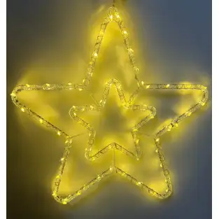 Stea de Crăciun cu instalație 100 LED-uri turnate, 40 cm x 40 cm