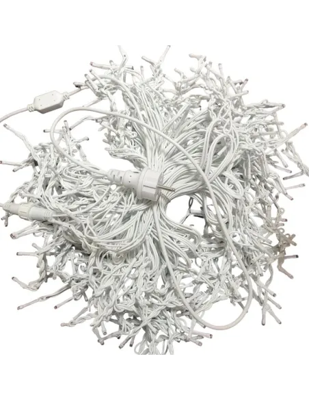 Instalație premium tip turturi cu flash, 50m, 900 LED, interconectabilă, fir alb – Exterior & Interior