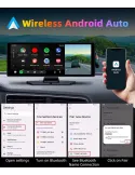 Navigatie auto cu ecran Touchscreen 4k, 10.5 inch, Camera duala DVR full HD inclusa, Camera mansalier, Wifi Android