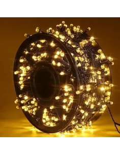 Instalatie LED sir 50m, cu 240 led mare tip diamant, IP 44, 8 jocuri de lumini 2