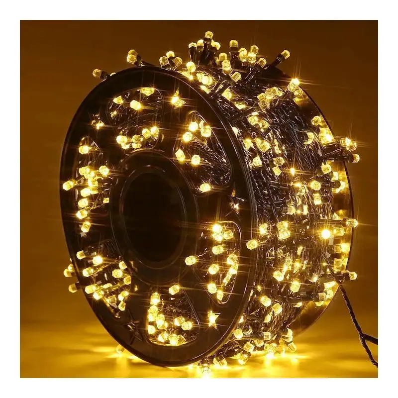 Instalatie LED sir 50m, cu 240 led mare tip diamant, IP 44, 8 jocuri de lumini