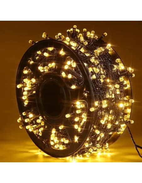 Instalatie LED sir 50m, cu 240 led mare tip diamant, IP 44, 8 jocuri de lumini