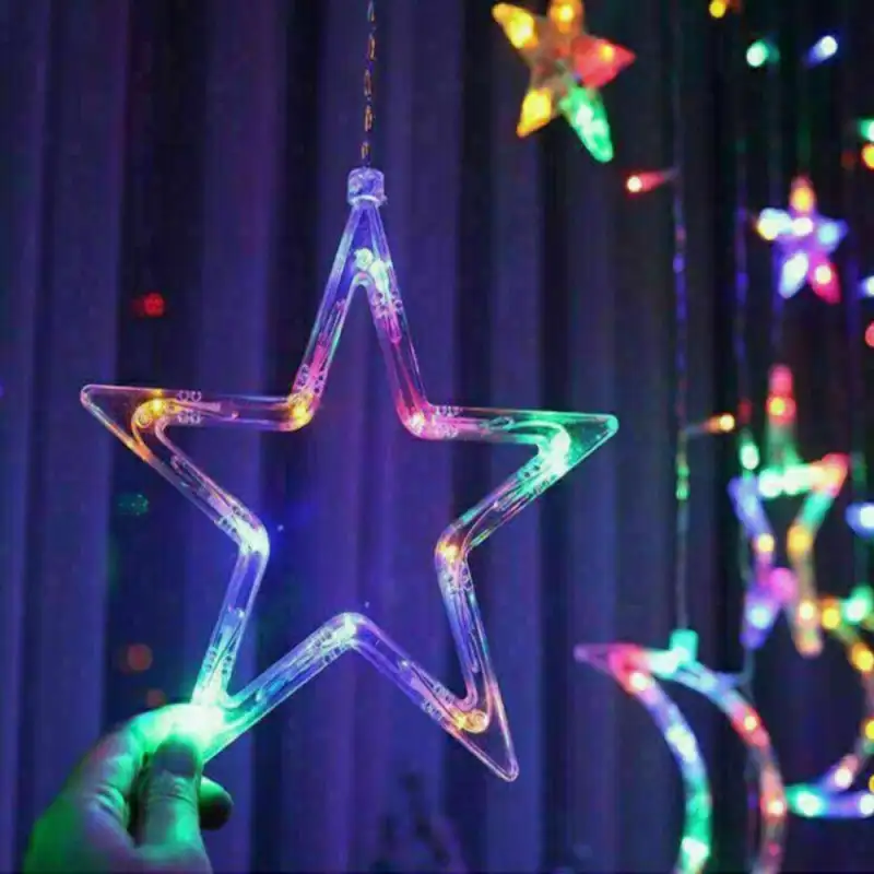 Instalatie de Craciun, Perdea luminoasa Stele si