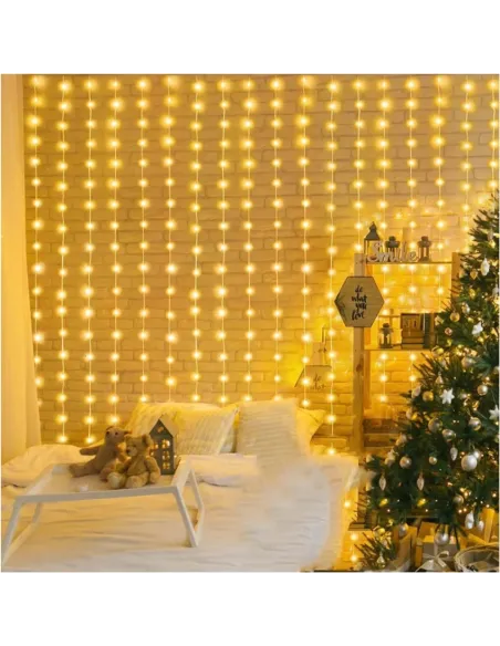 Instalatie perdea 3x1m, 120 led de exterior/ interior, tip banda cu led turnat, interconectabila, diverse culori