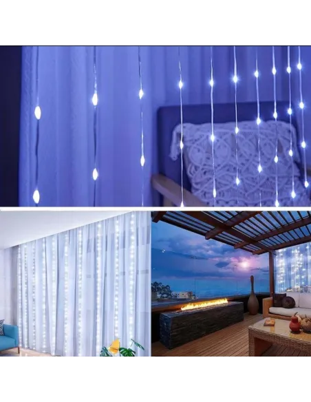 Instalatie perdea 5x1m, 240 led , tip banda cu led turnat, de exterior/ interior, interconectabila, diverse culori