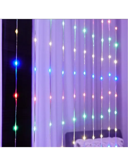 Instalatie perdea 5x1m, 240 led de exterior/ interior, tip banda cu led turnat, interconectabila, diverse culori