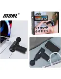Aparat masaj MDHL, 6 moduri de viteză, 6 capete de masaj interschimbabile, încălzit, reîncărcabil TYPE-C, negru