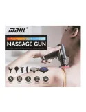 Aparat masaj MDHL, 6 moduri de viteză, 6 capete de masaj interschimbabile, încălzit, reîncărcabil TYPE-C, negru