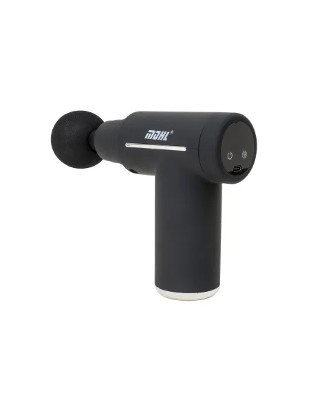 Aparat masaj MDHL, 6 moduri de viteză, 6 capete de masaj interschimbabile, încălzit, reîncărcabil TYPE-C, negru