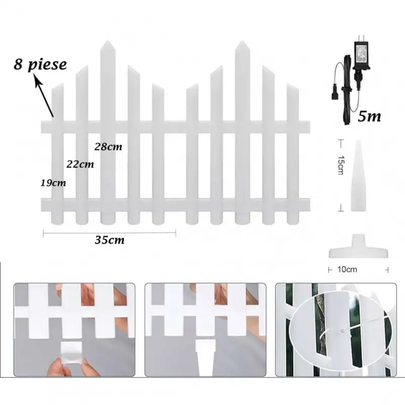 Gardulet decorativ cu led , 3M, 8 moduri de iluminare, 220W, pentru interior/exterior, interconectabil