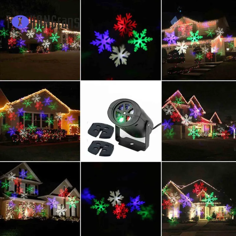 Proiector Laser Led cu fulgi de nea pentru Craciun