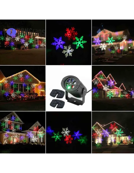 Proiector Laser Led cu fulgi de nea pentru Craciun