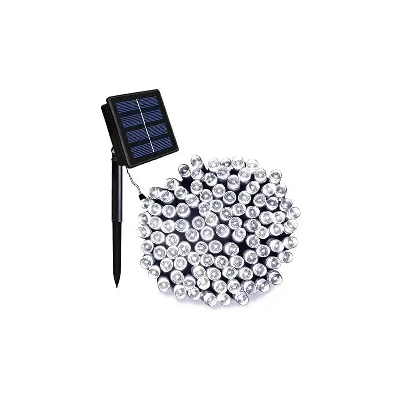 Instalatie 1000 LED cu panou solar mare, 100 M, pentru exterior, model 2024