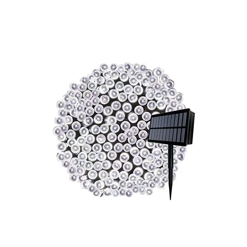 Instalatie 1000 LED cu panou solar mare, 100 M, pentru exterior, model 2024